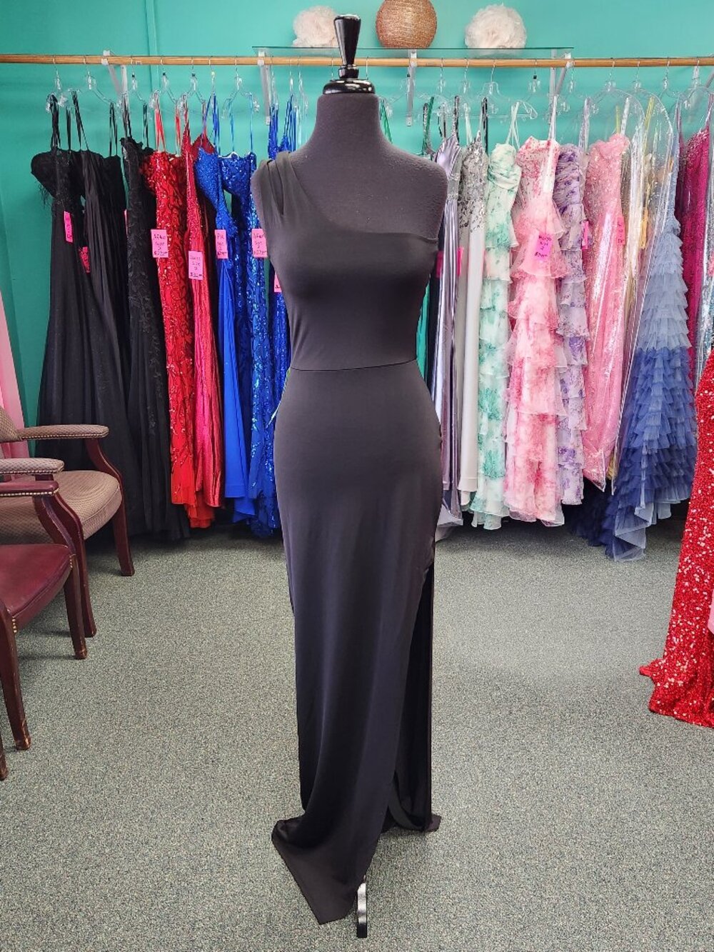 Private Label Prom Dress Arwen 2282 Size 10 Black Prom Dress Bridesmaid Gown